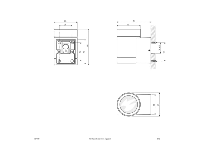 Ma�zeichnung EVN 637116N Wandanbauleuchte 1flg anth IP54 GU10 220 240V