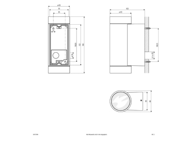Ma�zeichnung EVN 637216N Wandanbauleuchte 2flg anth IP54 GU10 220 240V