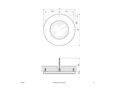 Ma�zeichnung EVN L120251302 LED Ein  Anbauleuchte 3000K IP20 12V DC 