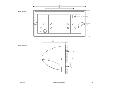 Ma�zeichnung EVN WLRR1101502 LED Wandanbauleuchte anth 3000K IP54 220 240V