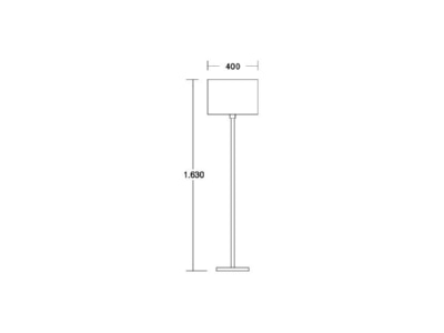 Dimensional drawing Brumberg 58100020 Floor lamp 1x15W LED exchangeable black