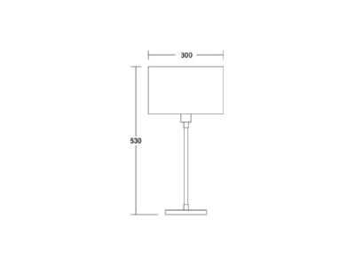 Dimensional drawing Brumberg 58106020 Table luminaire 1x15W black
