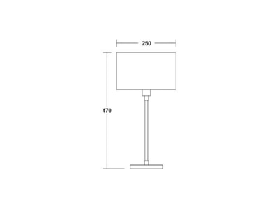 Dimensional drawing Brumberg 58107020 Table luminaire 1x15W chrome