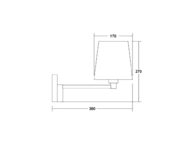 Ma�zeichnung Brumberg 58171150 Wandleuchte 1x E27 max  60W