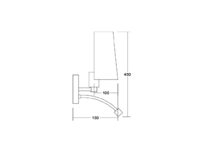 Ma�zeichnung Brumberg 58173150 Wandleuchte 1x E27 max  60W