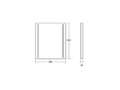 Ma�zeichnung Brumberg 58322003 LED Kristallglasspiegel 3000K