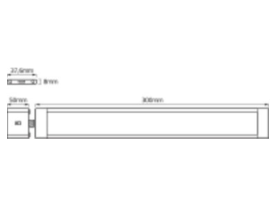 Mazeichnung LEDVANCE CABINET LED SLIM30CM Unterbauleuchte 30cm