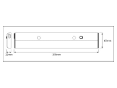 Mazeichnung LEDVANCE LINEARLEDFLATECO840 LED Unterbauleuchte 4000K