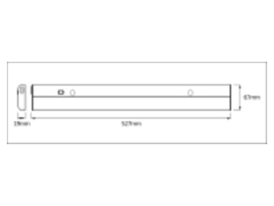 Mazeichnung LEDVANCE LINEARLEDFLATSEN 830 LED Unterbauleuchte 3000K  Sensor