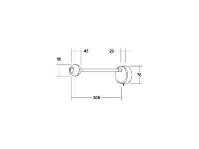 Dimensional drawing Brumberg 10191083 Ceiling  wall luminaire 1x4 2W