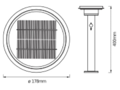 Ma�zeichnung Ledvance ENDURA 4058075392748 LED Solarleuchte ENDURA4058075392748