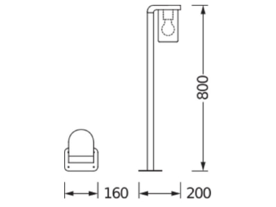 Mazeichnung Ledvance ENDURA 4058075554313 Leuchte E27 ENDURA4058075554313