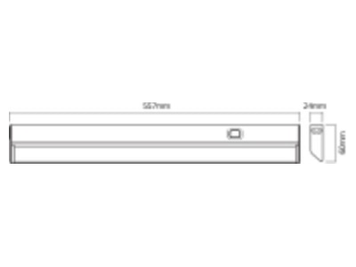 Mazeichnung Ledvance LINEAR 4058075227972 LED Unterbauleuchte 3000K LINEAR4058075227972