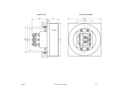 Ma�zeichnung EVN LQ41802AK LED Wandeinbauleuchte