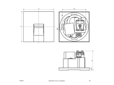 Ma�zeichnung EVN W240902 LED Wandeinbauleuchte