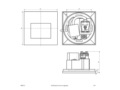 Ma�zeichnung EVN W840102 LED Wandeinbauleuchte