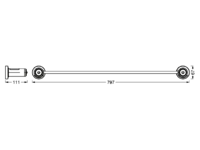 Mazeichnung Ledvance BATHROOM TOWEL RACK LED Handtuchhalter