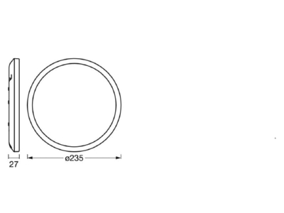 Ma�zeichnung Ledvance ORBIS  4058075752863 Deckenleuchte 235mm   schwarz ORBIS 4058075752863