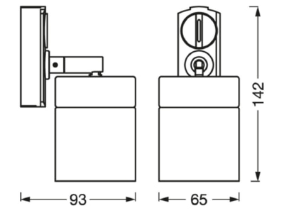 Dimensional drawing Ledvance TRACK  4058075756687 Ceiling  wall luminaire TRACK 4058075756687