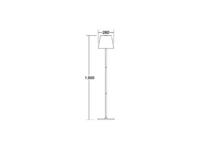 Dimensional drawing Brumberg 65101103 Floor lamp