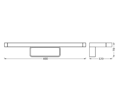 Ma�zeichnung Ledvance LED B  4099854096075 LED Spiegelleuchte 3000 4000K  sw LED B 4099854096075