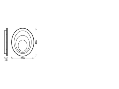 Ma�zeichnung Ledvance Orbis  4099854093517 LED Deckenleuchte 3000K  weiss Orbis 4099854093517