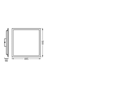 Ma�zeichnung Ledvance Smart  4099854090394 LED Panel  WiFi RGBTW  weiss Smart 4099854090394