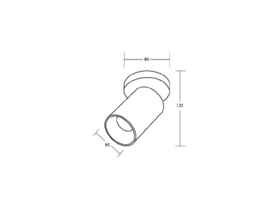 Ma�zeichnung Brumberg 57121180 Anbauleuchte 1x GU10