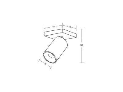 Ma�zeichnung Brumberg 57122170 Anbauleuchte 1x GU10