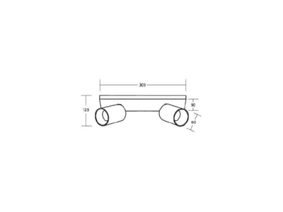 Ma�zeichnung Brumberg 57132180 Anbauleuchte 2x GU10