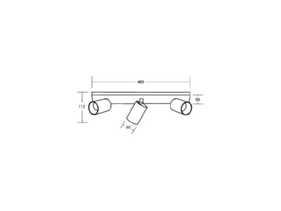 Ma�zeichnung Brumberg 57133180 Anbauleuchte 3x GU10