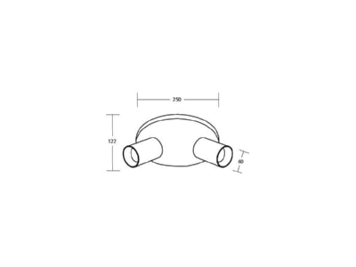 Ma�zeichnung Brumberg 57136170 Anbauleuchte 2x GU10