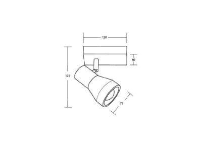 Ma�zeichnung Brumberg 57171730 Anbauleuchte 1x E14
