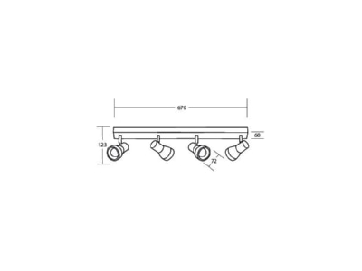 Ma�zeichnung Brumberg 57174730 Anbauleuchte 4x E14