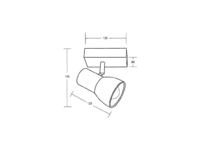Ma�zeichnung Brumberg 57211070 Anbauleuchte 1x E14