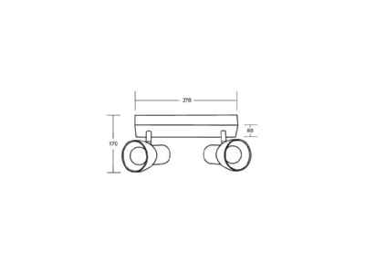 Ma�zeichnung Brumberg 57212070 Anbauleuchte 2x E14