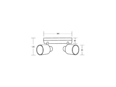 Ma�zeichnung Brumberg 57232000 Anbauleuchte 2x E14