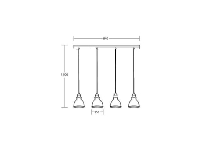 Ma�zeichnung Brumberg 57407850 Pendelleuchte 4x E27