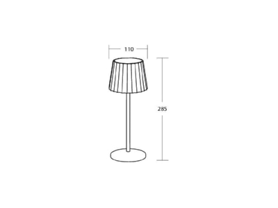 Ma�zeichnung Brumberg 65411173 LED Akkutischleuchte 3000K 