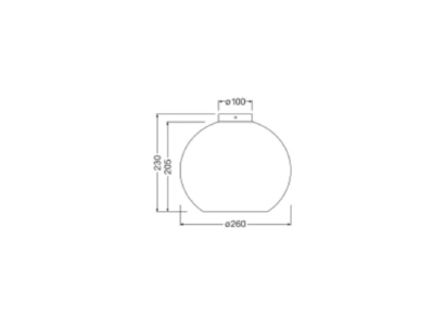 Ma�zeichnung Ledvance D  C Ball Ceil E27 Deckenleuchte E27 braun