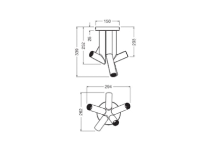 Dimensional drawing Ledvance Decor  4058075838802 Ceiling  wall luminaire Decor 4058075838802