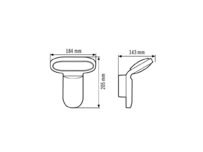 Ma�zeichnung ESYLUX OLWL200OP1400830WH LED Leuchte 3000K ws OL 200 LED 3K ws