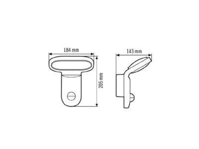 Ma�zeichnung ESYLUX AOLWL200OP1400830MDW LED Automatikleuchte 3000K 140Gr ws BWM AOL 200 LED 3K ws