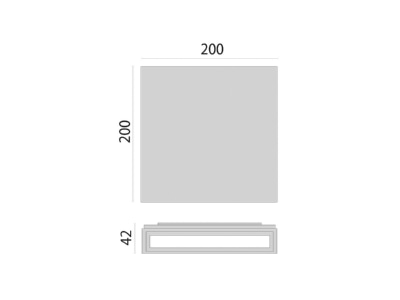 Ma�zeichnung Performance in Light MIMIK20FLAT M 303745 LED Wandleuchte 4000K 25LED MIMIK20FLAT M303745