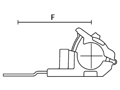 Dimensional drawing 1 Hellermann Tyton RCD180SM8 PA66 Saddle clamp  pipe cable  36   51mm

