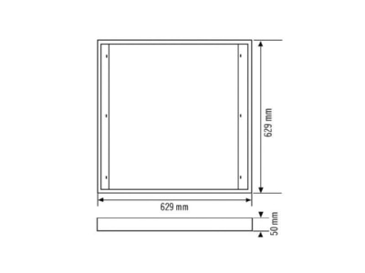 Dimensional drawing ESYLUX STELLAMO  EQ10600180 Mechanical accessory for luminaires PNL625 MF SM WH SLIM