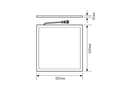 Ma�zeichnung ESYLUX STELLAPNL EQ10600289 LED Panel 4000K PNLSTE110 EQ10600289