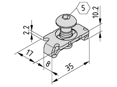 Mazeichnung Item 0 0 026 07 Standard Verbindungssatz 8 verzinkt