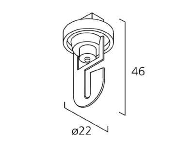 Dimensional drawing LTS EU 36 V WS 99 067 6 Mounting kit for luminaires