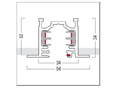 Dimensional drawing Zumtobel 3PH L3 DALITR  R3mWH Accessory for luminaires